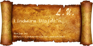 Lindwurm Ulpián névjegykártya